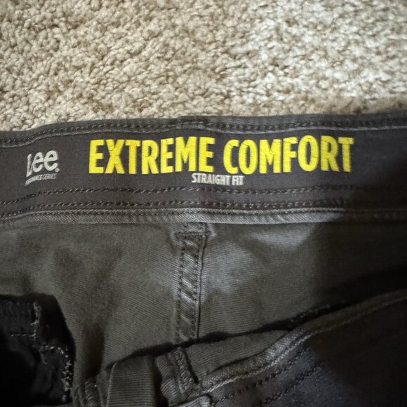 Lee Extreme Pants Men's 40x29 Gray Comfort Relaxed Fit Slash Pocket - Picture 6 of 11